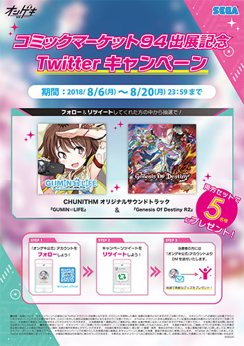 「コミックマーケット94」Twitterキャンペーン開催!)